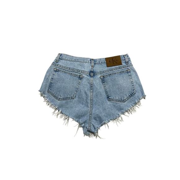 Vintage 90s Calvin Klein Women’s Custom Cut Off Raw Hem Denim‎ Shorts - 15 / 16 - Picture 2 of 8